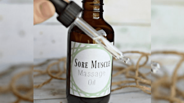 Sore Muscle Massage Oil with Essential Oils