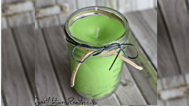 DIY Cucumber Mint Mason Jar Candle